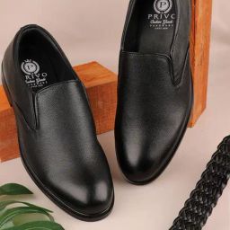 Privo by Inc.5 Men's Black Formal Loafers-image-36