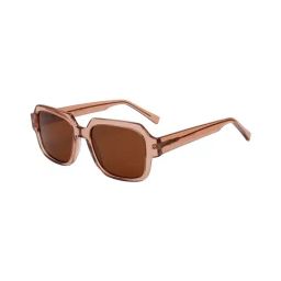Ted Smith Brown Square UV Protection Unisex Sunglasses-15