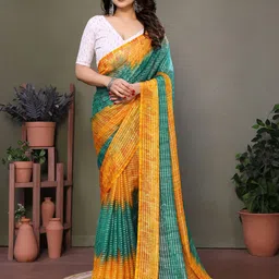 DIVASTRI Striped Pure Georgette Saree-picture-46