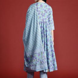 Anouk Floral Print Kurta with Trousers & Dupatta image 3