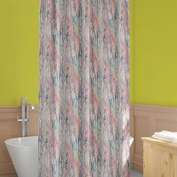 ArtzFolio Beige & Pink Printed Water Proof Shower Curtain-10