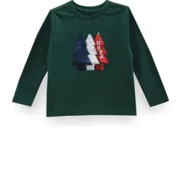 U.S. Polo Assn. Boys Green Cotton Embellished Full Sleeves T-Shirt-picture-19