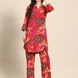 A&K Floral Printed Tunic With Trousers-51