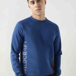 Wildcraft Blue Regular Fit Logo Print Sweatshirt-picture-32
