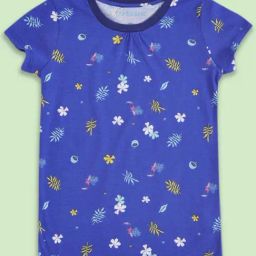 Pantaloons Junior Cobalt Blue Cotton Printed T-Shirt-image-56
