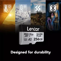 Lexar High-Performance microSDXC Memory Card 256 GB UHS-I with SD Adapter, SILVER PLUS image 4