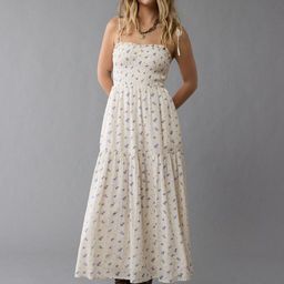AMERICAN EAGLE OUTFITTERS Women Floral Print Smocked Maxi Dress-picture-0