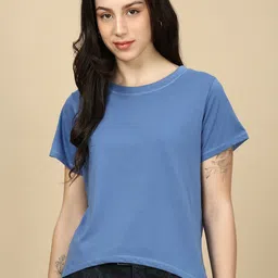 PYNK Round Neck Pure Cotton T-Shirt-picture-14