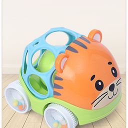 Babyhug Tiger Free Wheel Car Cum Rattle Toy - Multicolour-24