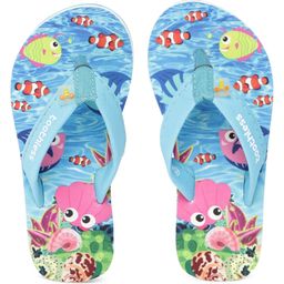 Toothless Sea Life Slip On Flip Flops - Blue-picture-11
