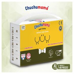 Chuchumama  Diapers Taped Style (VELCRO) Extra Large (XL), 50 Count, 12-17 Kg, 12 hrs Absorption and Cottony Soft Material-10