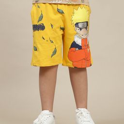 Kidsville Naruto Featuring Character Printed Shorts - Yellow-image-14