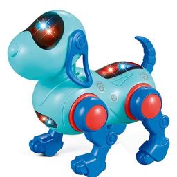 Sanjary Electric B/O Intelligent Robot Dog Toy for Kids Interactive Play with Lights and Music color design may vary-4
