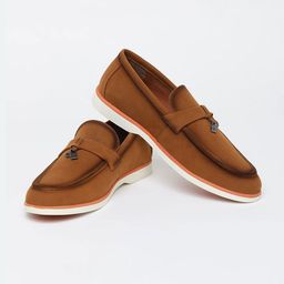 Snitch Brown Solid Loafers-image-16