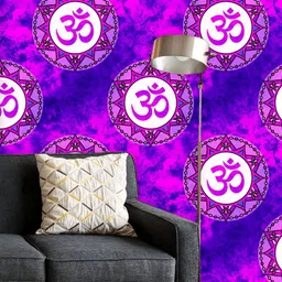 ArtzFolio Printed UV-Resistant Anti-Bacterial Grunge Mystic Hindu Om Peel & Stick Wallpaper-image-31