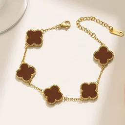 Jewels Galaxy Stainless Steel Gold-Plated Link Bracelet-image-62