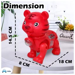 FunBlast Tiger Toy with LED Flashing Lights & Sound for Kids  Red image 3