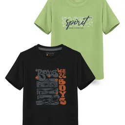HELLCAT Boys Typography 2 Printed T-shirt-54