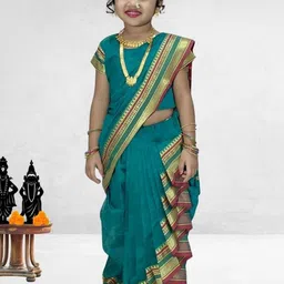 Mom and Me Girls Art Silk Sarees-picture-19