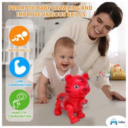 FunBlast Tiger Toy with LED Flashing Lights & Sound for Kids  Red image 5