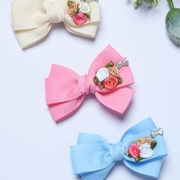 FUNKRAFTS Girls Set of 3 Embellished Alligator Hair Clip-69