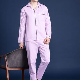 Hancock Men Solid Pure Cotton Night suit-image-88