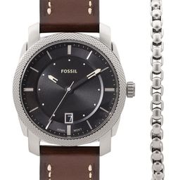 Fossil Machine Brown Watch and Bracelet Set FS6081SET-0