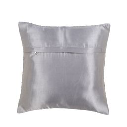 Mezposh Grey Set of Single Checked Square Cushion Covers image 3