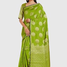 Mimosa Green Woven Sarees With Blouse-image-39