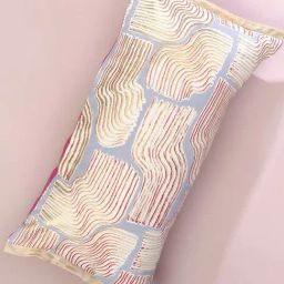 Shifting Sands Herringbone Cotton Yellow Cushion Cover - 12 X 24 Inches-image-57
