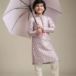 Manyavar Boys Printed Regular Kurta with Pyjamas-picture-14