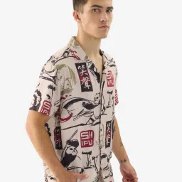 The Souled Store Multicolored Regular Fit Printed Shirt image 3