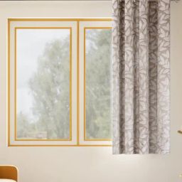 Haus & Kinder Grey Botanic Hush Polyester Single Window Curtain 5 Ft-18