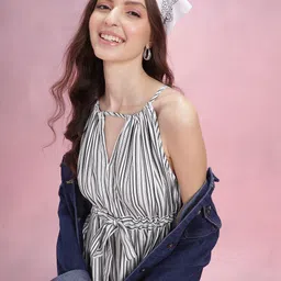 DressBerry Striped A-Line Dress-image-29