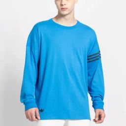 Adidas Originals Blue Cotton Oversize T-Shirt-image-91