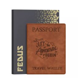 FEDUS Premium Adventure Holder Faux Leather Brown with Card Holder, RFID Protected Travel Accessories-26