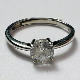 Arte Jewels 925 Sterling Silver Adjustable Solitaire Ring for Women & Girls-image-56