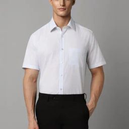 Louis Philippe White Regular Fit Checks Shirt-image-31