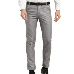 Sojanya Grey & Off White Striped Trousers-image-73