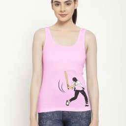 Friskers Pink Printed Camisole-image-76