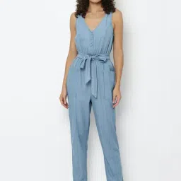 American Eagle Outfitters Blue V Neck Jumpsuit-picture-47