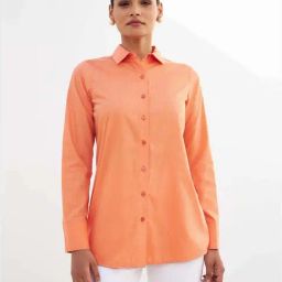 SALT Attire Orange Plain Shirt-image-62