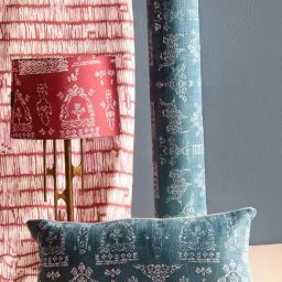 Koda Grama Cotton Heavy Slub Blue Cushion Cover - 12 X 24 Inches-image-57