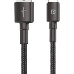 Portronics 1M USB to Micro Cable with PVC Heads (Black)-22