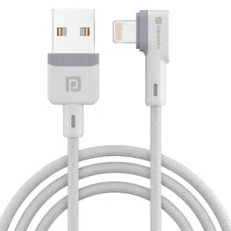 Portronics 1.2M 8Pin USB Cable (White)-48