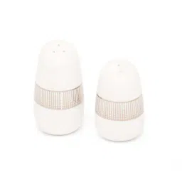 Home4U 'Platina ' White Bone China Salt & Pepper Container - Set of 2-28