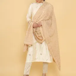 Soch Beige Embroidered Dupatta-image-63