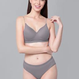AROUSY Grey Cotton Bra Panty Set-picture-33