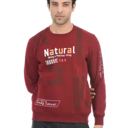 Cloak & Decker by Monte Carlo Maroon Regular Fit Sweatshirt-image-52