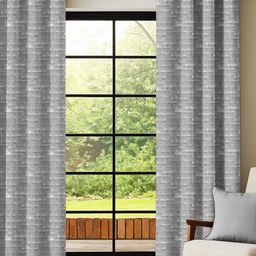 CASABLEU Grey Set of 2 Door Curtain-18